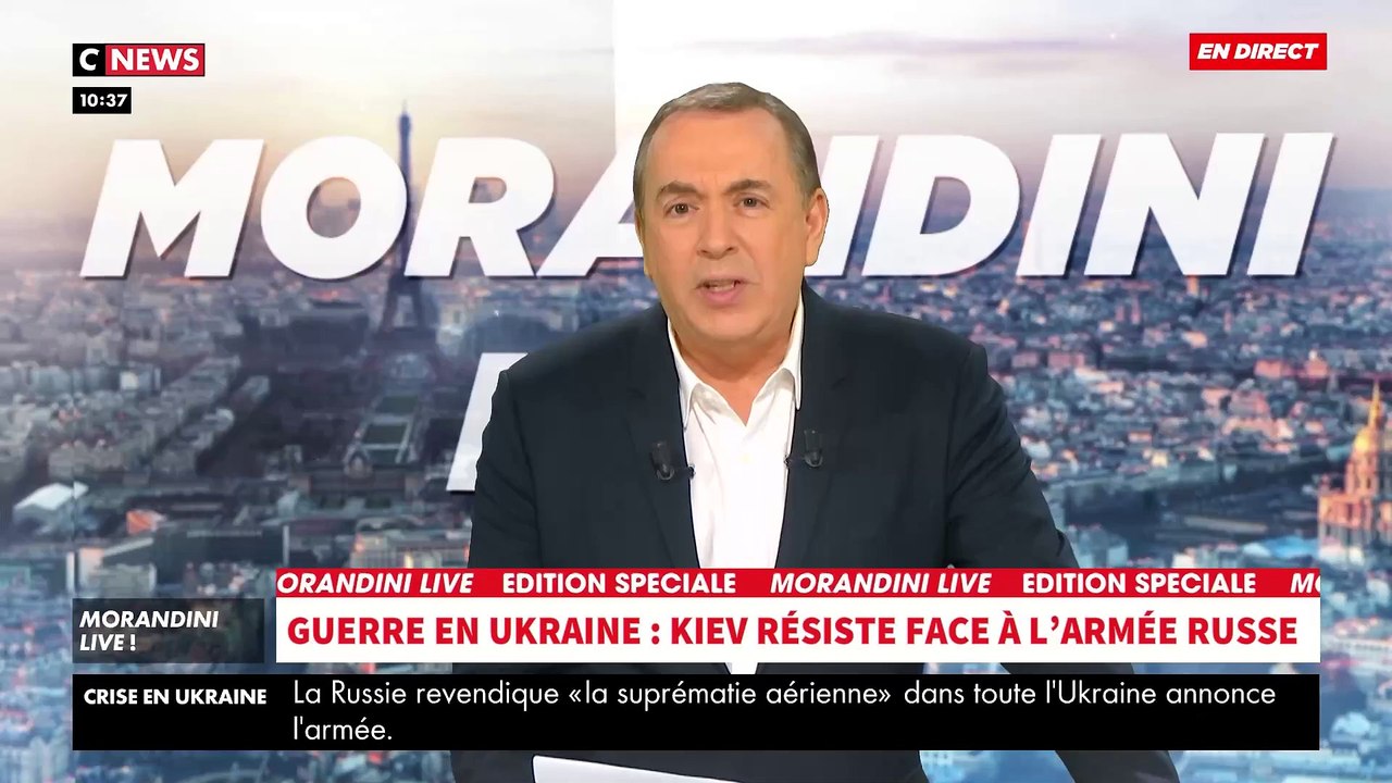 Guerre en Ukraine - Un jeune Français interrompu en plein direct dans "Morandini Live" par des militaires armés qui veulent intervenir à la télé française - VIDEO