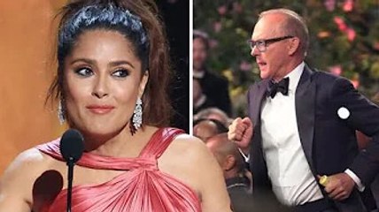 'Are you kidding me?' Salma Hayek calls out Michael Keaton as he misses winning SAG award