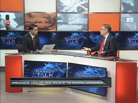 Discussing the Catalonia crisis with the Spanish Ambassador