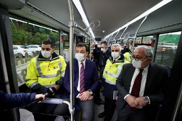 İMAMOĞLU YENİ METROBÜS ARACINI TEST ETTİ