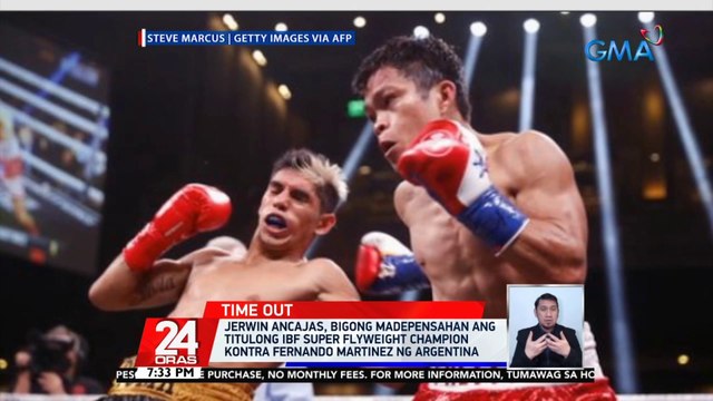 Jerwin Ancajas, bigong madepensahan ang titulong IBF Super Flyweight Champion kontra Fernando Martinez ng Argentina | 24 Oras