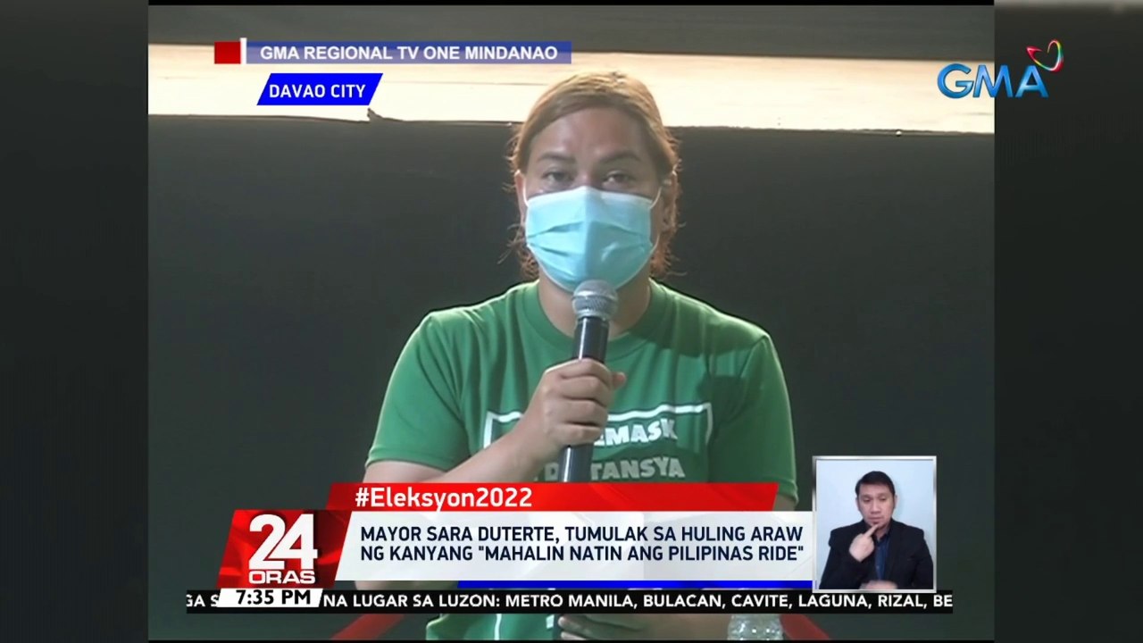 Mayor Sara Duterte, tumulak sa huling araw ng kanyang  "Mahalin natin ang Pilipinas ride" | 24 Oras