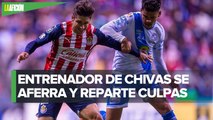 Chivas hila su tercera derrota contra Puebla: Los responsables somos todos, Marcelo Michel