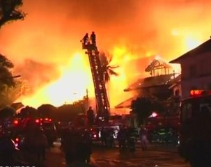 Huge fire breaks out at Yangon"s lakeside hotel
