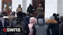Ukrainians caught chanting 