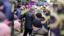 Ukrayna halkı, Berdyansk kentinde Rus güçlerini böyle protesto etti