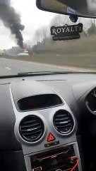 Lorry fire on the M27