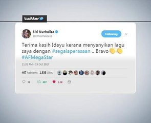 Reaksi peminat-peminat AF Megastar di laman Twitter
