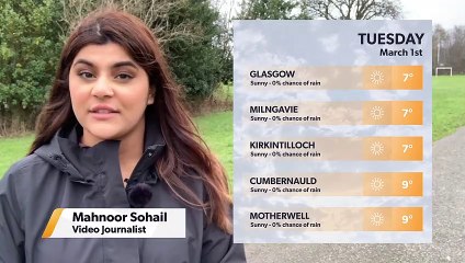 Daily Weather Report for Glasgow 28 February