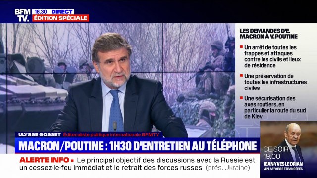 Guerre en Ukraine: Emmanuel Macron s'est entretenu pendant 1h30 avec Vladimir Poutine