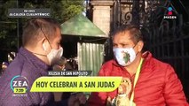 Fieles acuden a la iglesia de San Hipólito para festejar a San Judas Tadeo