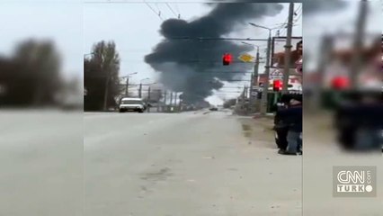 Harkiv'de saldırı anı kamerada
