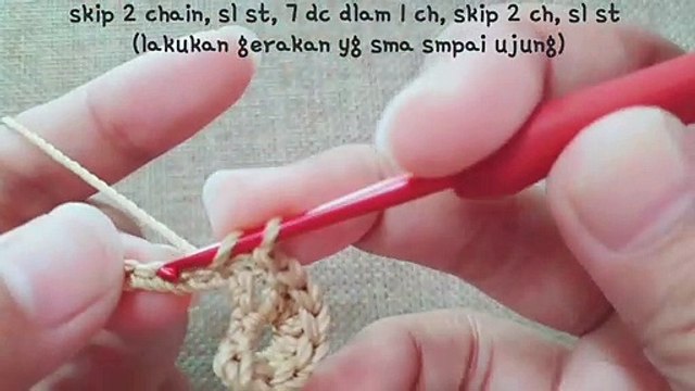 Konektor masker rajut motif 02 || crochet mask connector