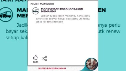 Bajet Trending: Mansuhkan bayaran lesen memandu