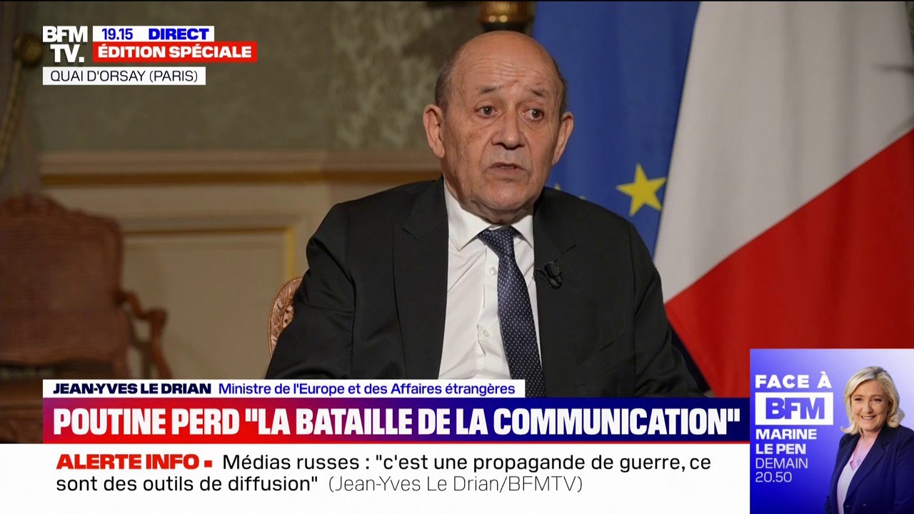 Jean-Yves Le Drian: Accueillir les réfugiés ukrainiens "est un devoir d'asile au sens strict du terme"