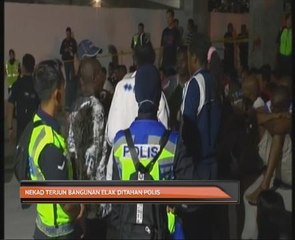 Nekad terjun bangunan elak ditahan polis