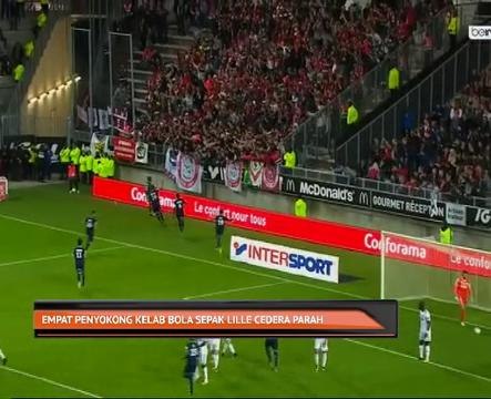 Empat penyokong kelab bola sepak Lille cedera parah