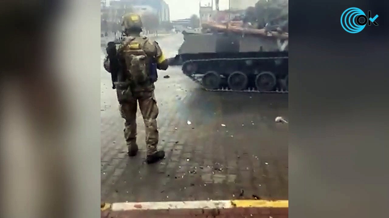 Batalla por el control de la ciudad de Hostomel en Ucrania
