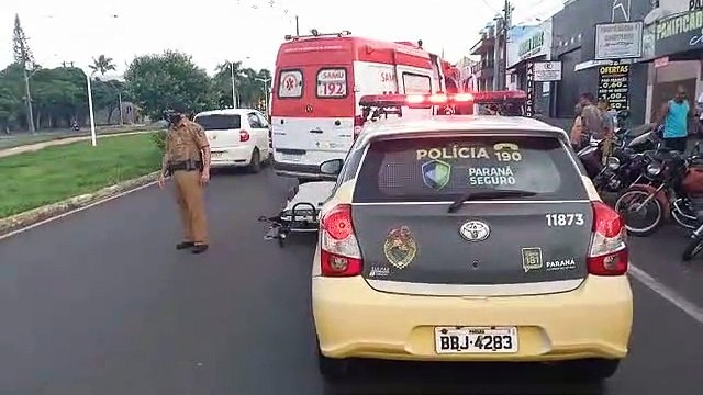 Umuarama: Idoso fica ferido após ser atropelado na av. Ângelo Moreira da Fonseca
