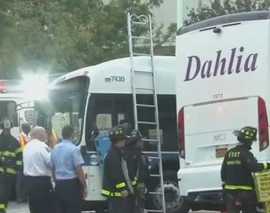 Three dead, 16 hurt after buses collide in New York City