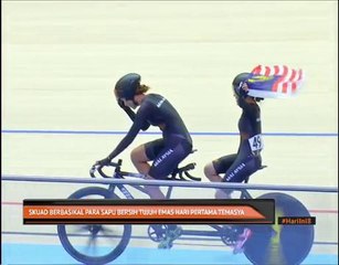 Skuad berbasikal Para sapu bersih tujuh emas hari pertama temasya