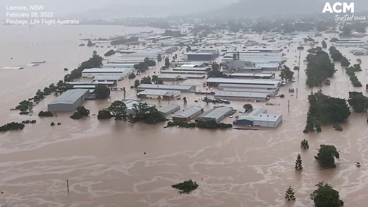 Flooding in Lismore, NSW following heavy rainfall | March 1, 2022 | ACM