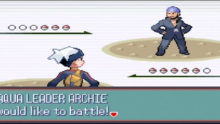 Pokemon Sapphire - Team Aqua Boss 1st Battle: Archie