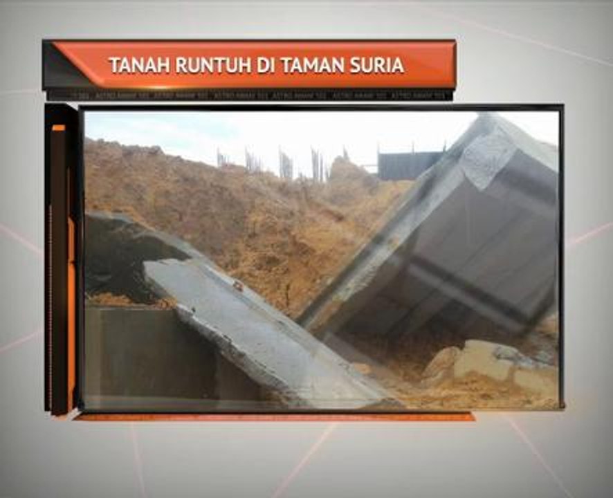 Tanah runtuh di Taman Suria, Johor Bahru