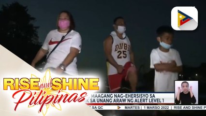 Ilang indibidwal, maagang nag-ehersisyo sa Marikina River Park sa unang araw ng Alert Level 1