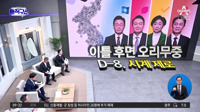 대선 D-8, 판세 시계제로…캐스팅보트 쥔 중도층 표심