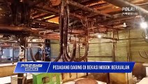 Sejumlah Pedagang Daging Di Bekasi Melakukan Aksi Mogok Berjualan