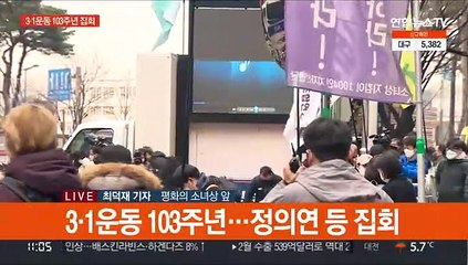 3·1운동 103주년…소녀상 옆 日 규탄 집회