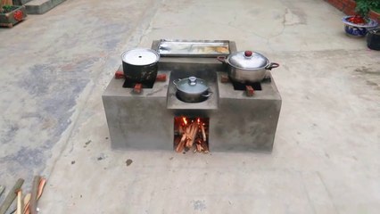 #002 Cara membuat tungku kayu 4in1 yang cantik