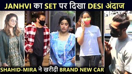 Salman Returns From Dabangg Tour, Janhvi On Set, Shahid-Mira's Brand New Car |Celebs Spotted