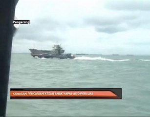 Kawasan pencarian kesan anak kapal AS diperluas