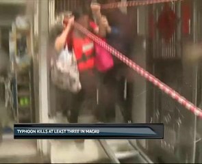 Typhoon kills at least three in Macau