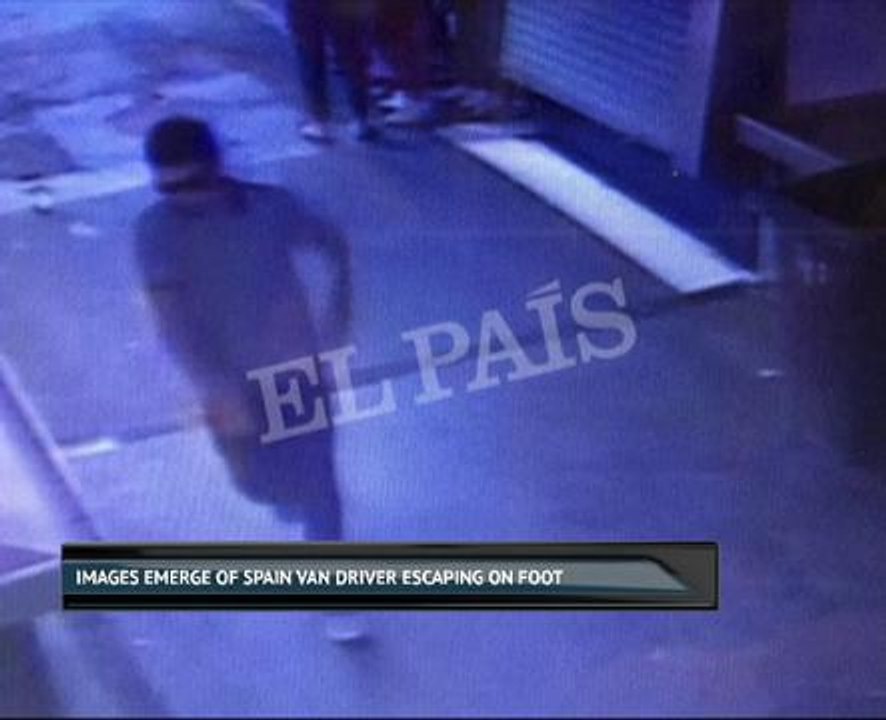 Images emerge of Spain van driver escaping on foot
