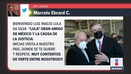 Lula da Silva llegó a México y fue recibido por Marcelo Ebrard