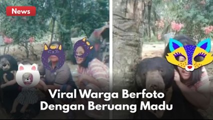 Viral Warga Berfoto Dengan Beruang Madu Di Rohul, Kisahnya Memilukan !!