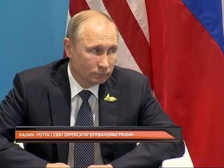 Kajian: Putin lebih dipercayai berbanding Trump