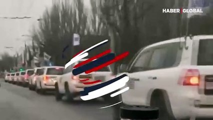 AGİT konvoyu Donetsk'ten böyle ayrıldı