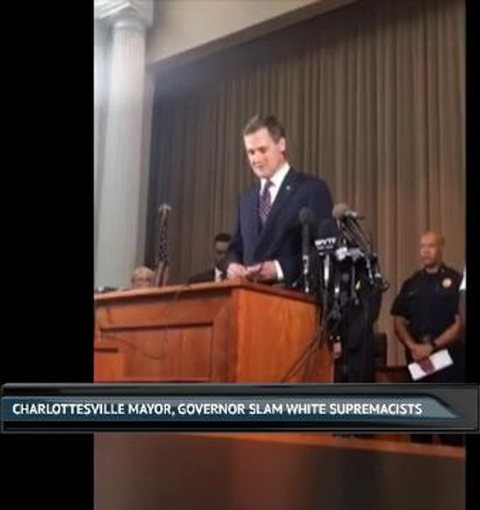 Charlottesville mayor, governor slam white supremacists