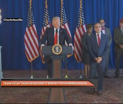 Donald Trump kecam tindakan nasionalis berkulit putih rempuh kereta