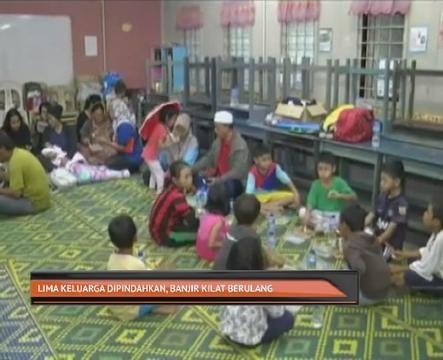 Lima keluarga dipindahkan, banjir kilat berulang