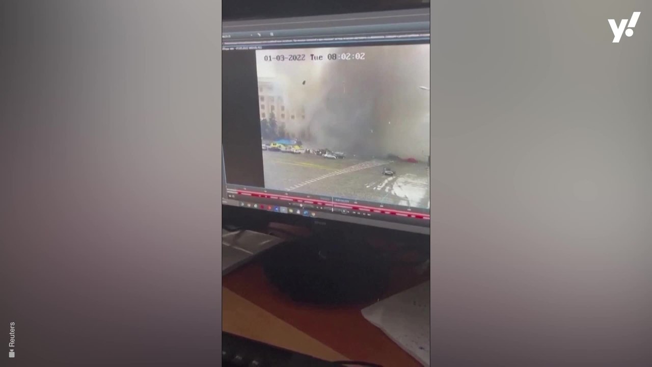 Ukraine war: Video shows building being blown to bits by devastating Russian missile strike