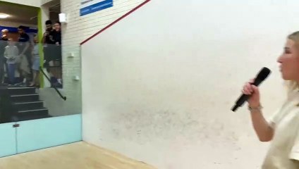 Queens celebrate winning the Yorkshire Premier Squash League title