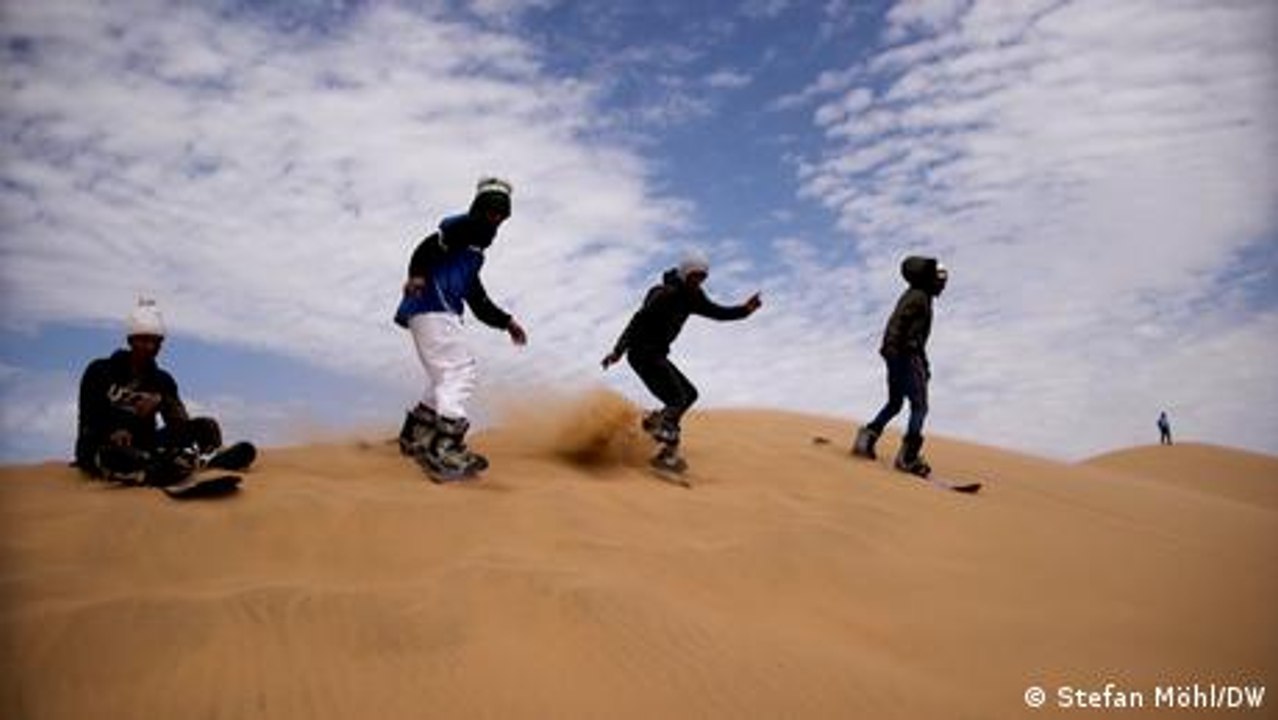 Taking to the dunes: Sandboarding in Namibia
