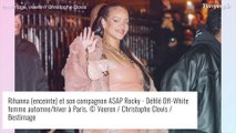 Rihanna enceinte : petite robe en cuir et chaussures à lanières, divine apparition auprès d'ASAP Rocky