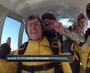 Skydiver, 101, lifts Guinness World Record