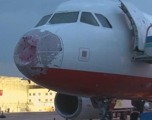Hailstorm over Turkey damages plane, forces emergency landing